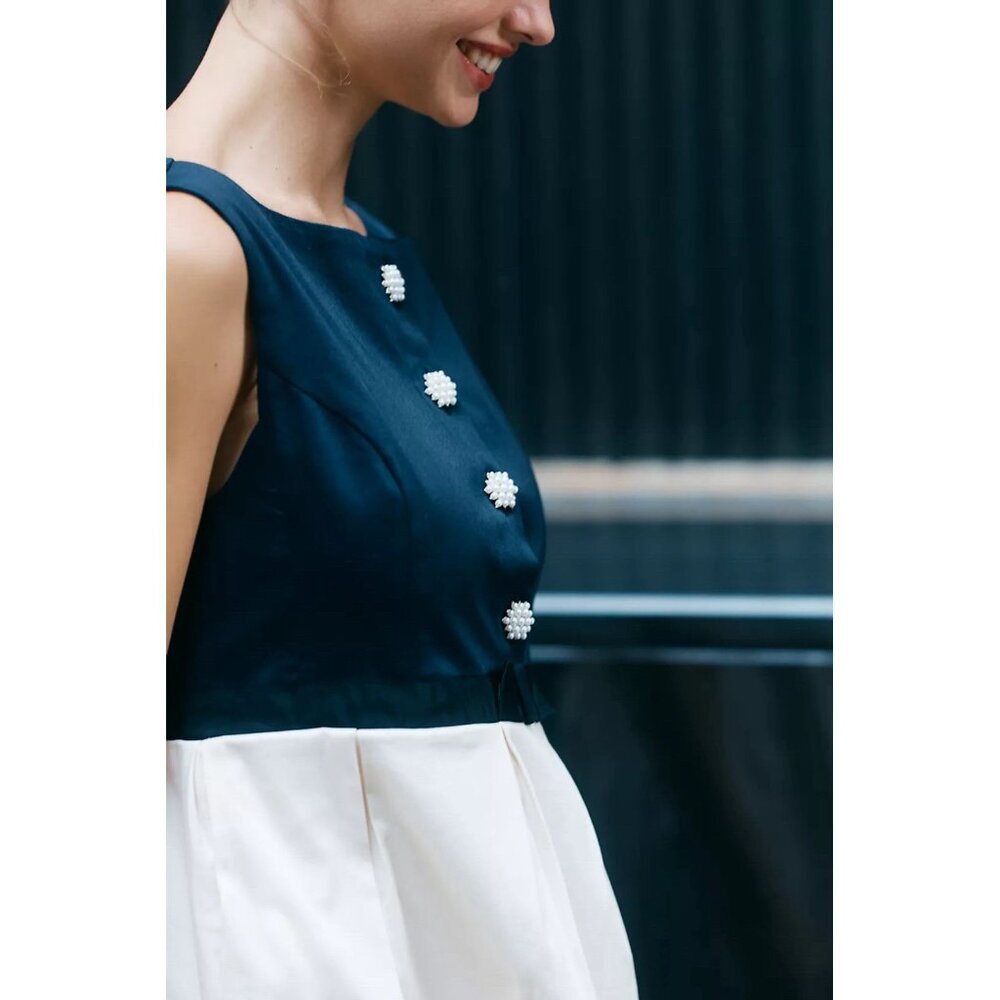 NWT Size L - Anthropologie Cotton Boat-Neck Babydoll Mini Dress (NWT USD 168) - Picture 3 of 15